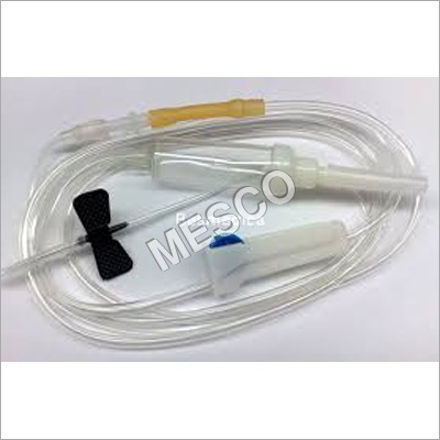 Infusion Set With S.V. Set - PVC Material, 2.7 mm ID x 1500 mm Soft Tube, 21G Needle, 20 Drop/ml, 13 mm Transparent Chamber | Disposable, Waterproof, Non Toxic, Pyrogen Free