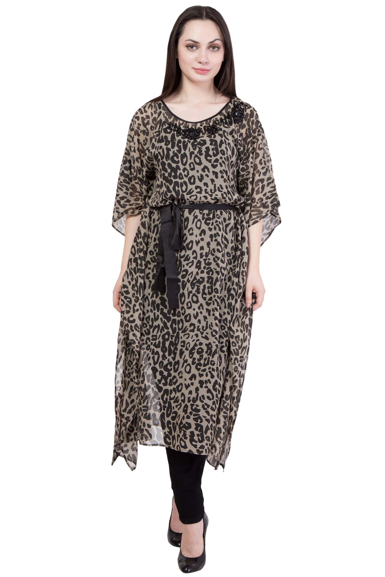 Printed Kaftan Bust Size: 44 Inch (In)