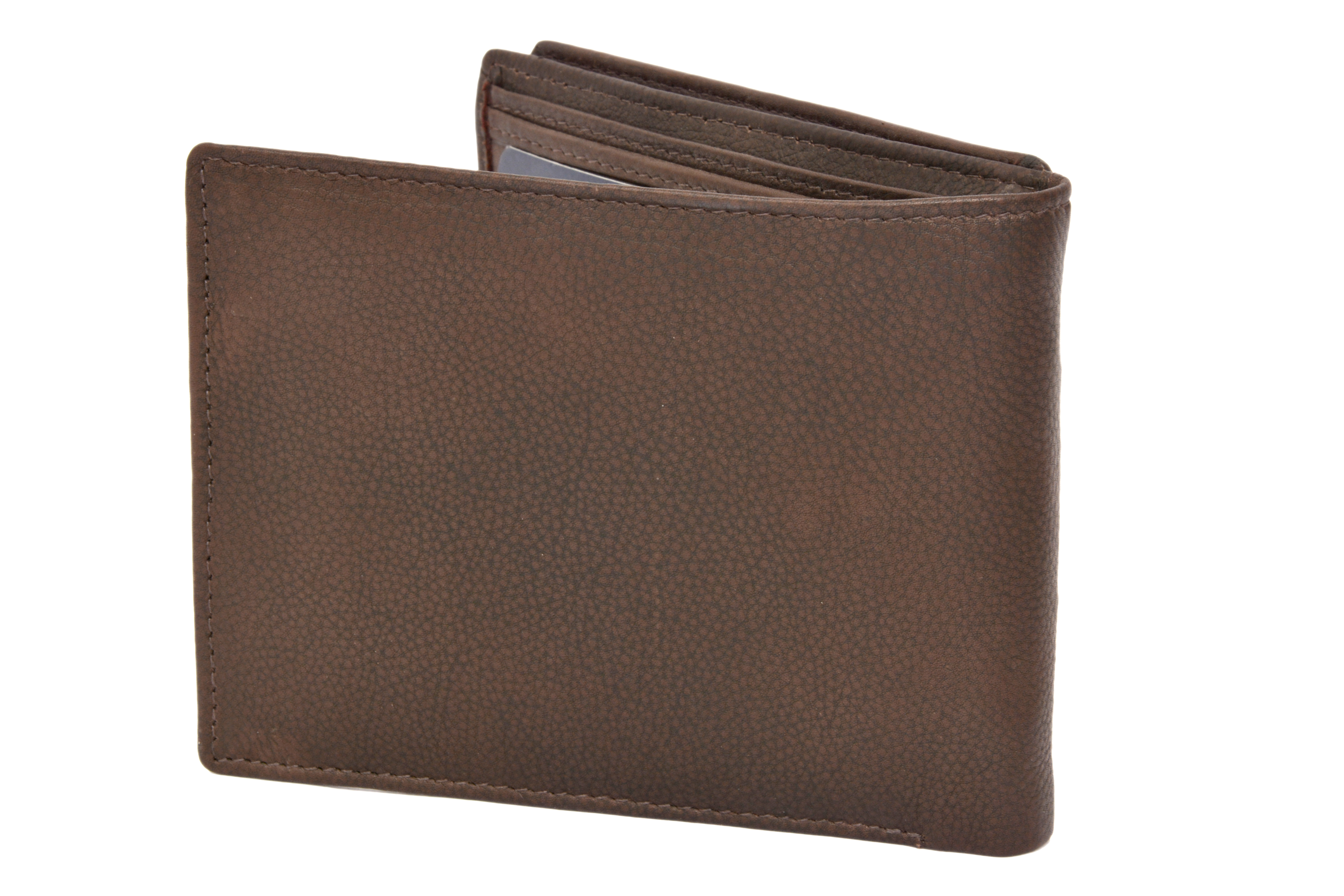Leather Wallet With Separate Card Case - Genuine Leather, 9x11x1.5 Cm, Carob Brown | Attractive Design, Lightweight & Organized Storage