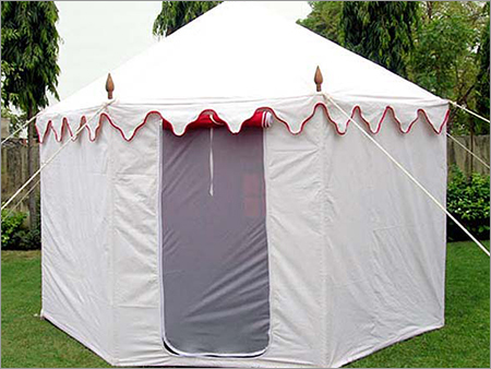 Easy Setup Camping Tent - Fire Retardant, 4.50 m x 4.50 m, White | Waterproof, Easy Clean, Durable, 3-4 Person Capacity