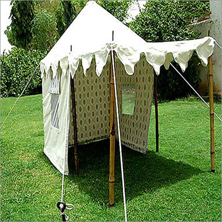 Kids - Children Camping Tent - Wood Poles, 1.0m x 1.0m | Cream Printed Design, 1-2 Person Capacity, Customizable