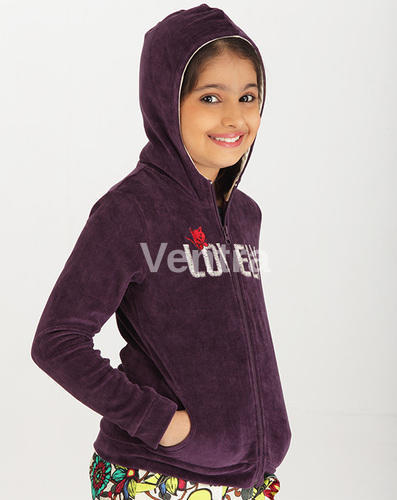 लड़कियों का फ़्लीस हुडी