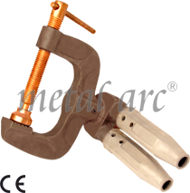 Rotary Earth Clamp ST3G8Ri - Gun Metal/Bronze Body, 600 - 1200 Amps | CE Certified, High Strength, Optimal Current Transfer