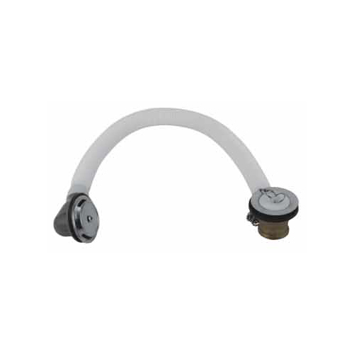 Waste Overflow with Chain Plug - PVC, 15x1.5 Inches | 100 PSI Operating Pressure, 140°F Temperature Rating, Lightweight 0.2 lbs