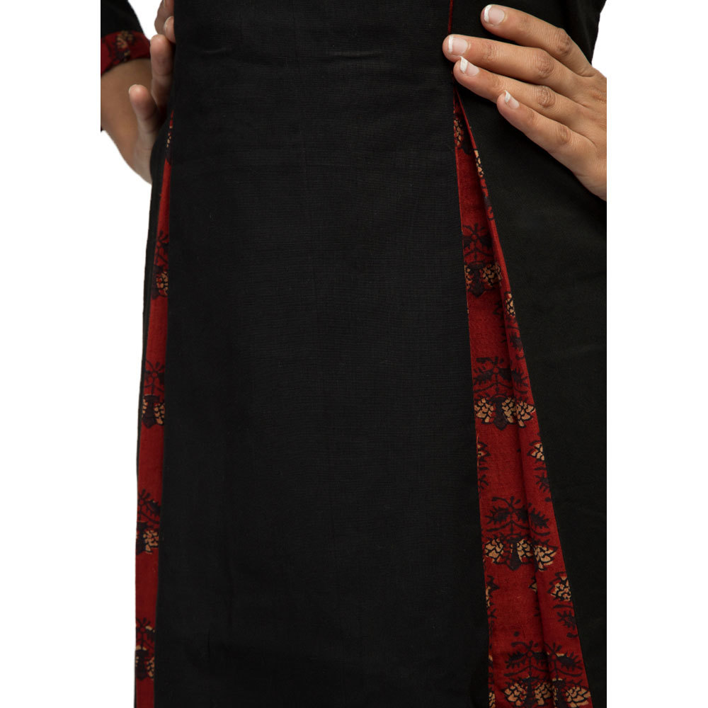 chinese dress ladies Women Liva Multicolor Ajrakh Print Dress