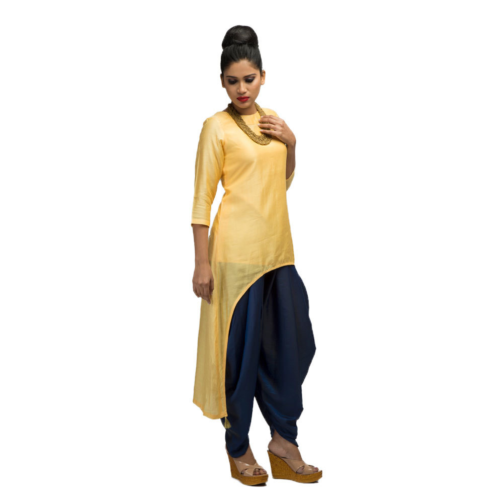 Ladies Front U Cut Kurta With Dhoti Front