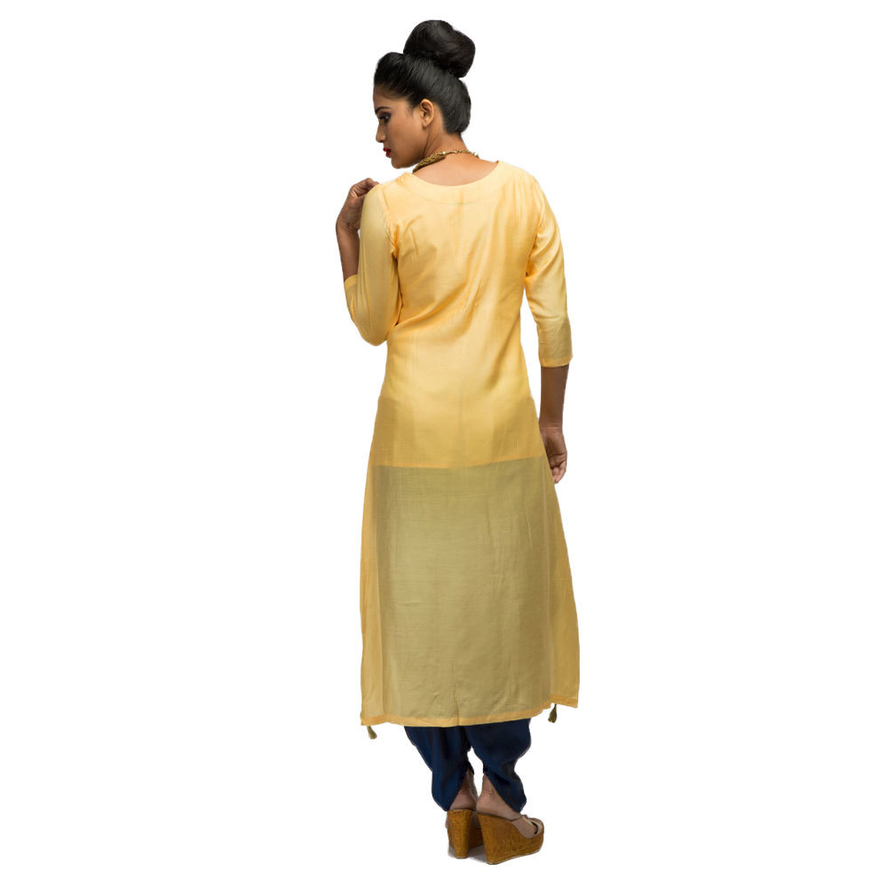 Ladies Front U Cut Kurta With Dhoti Front