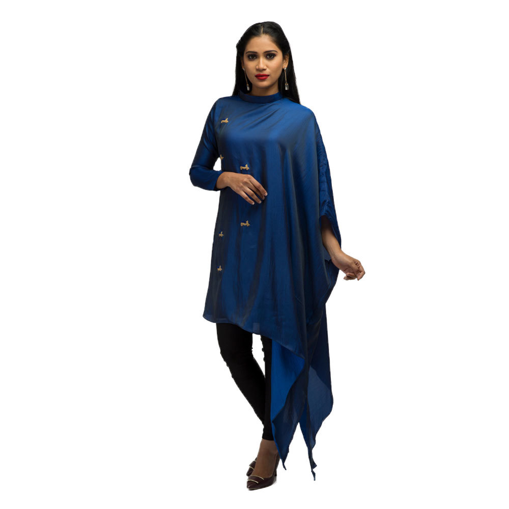 Ladies Kaftan Style Tunic With Hand Embroidery Front