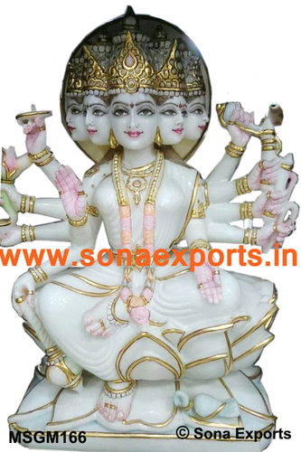 देवी गायत्री माता मूर्ति की संगमरमर की मूर्तियों पर नक्काशी