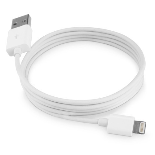 Iphone USB Cable - PVC, 1.5M | White Color, 2-Conductor, VGA Connector, 0.5-1MM Wire Gauge for Mobile Charging