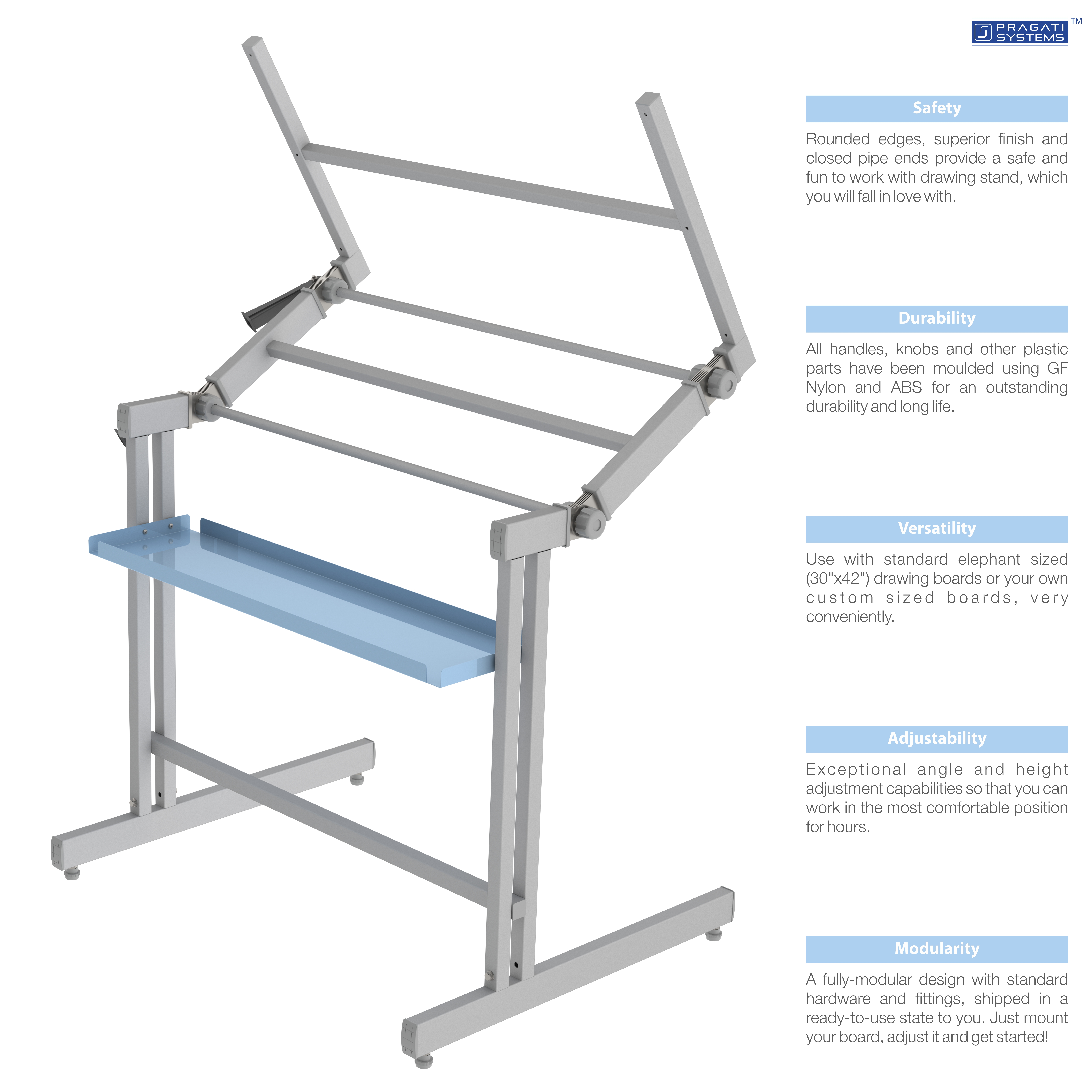 Drawing Stand (Drafting Table) Elephant Size Dst-e Stable Structure