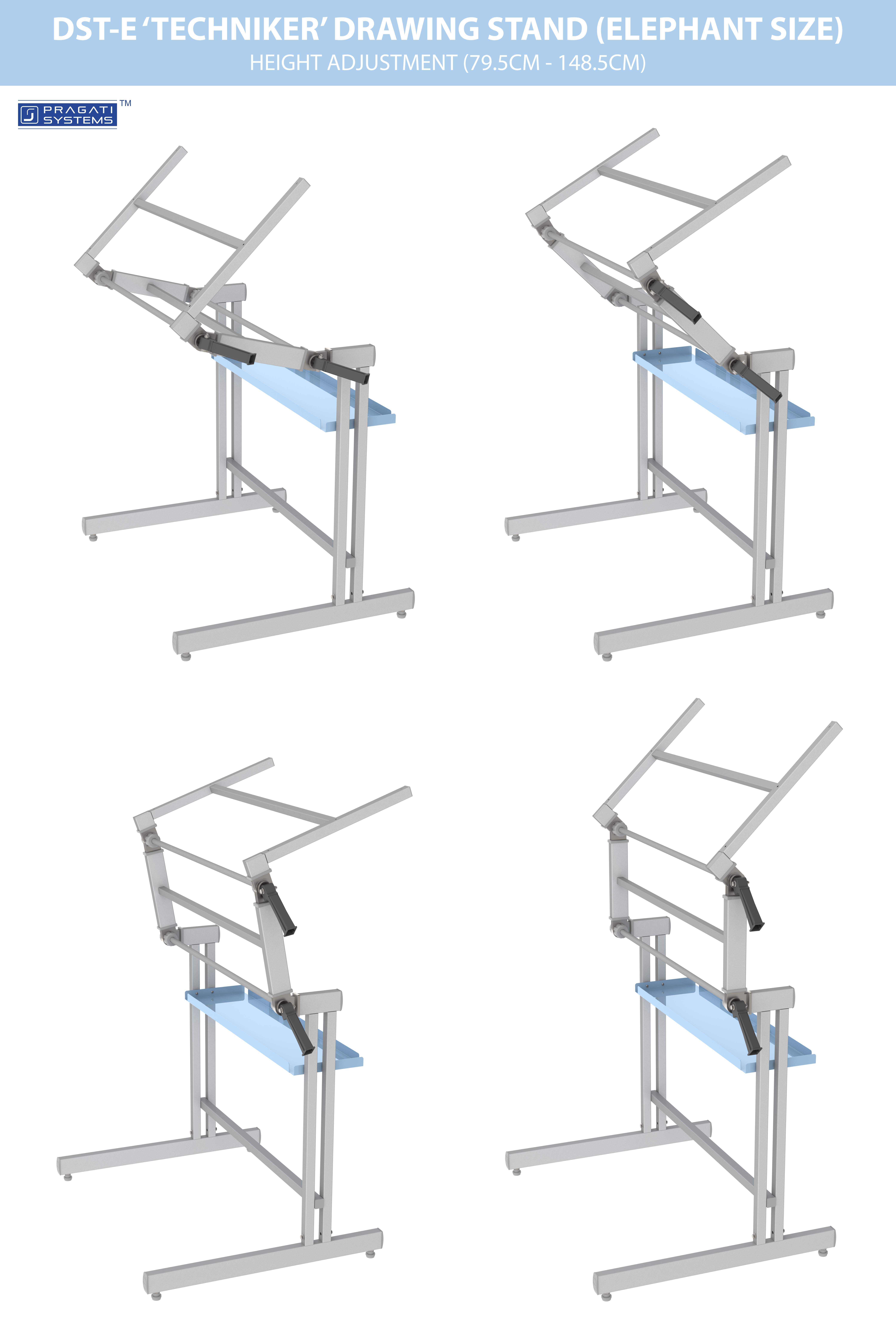 Drawing Stand (Drafting Table) Elephant Size Dst-e Stable Structure