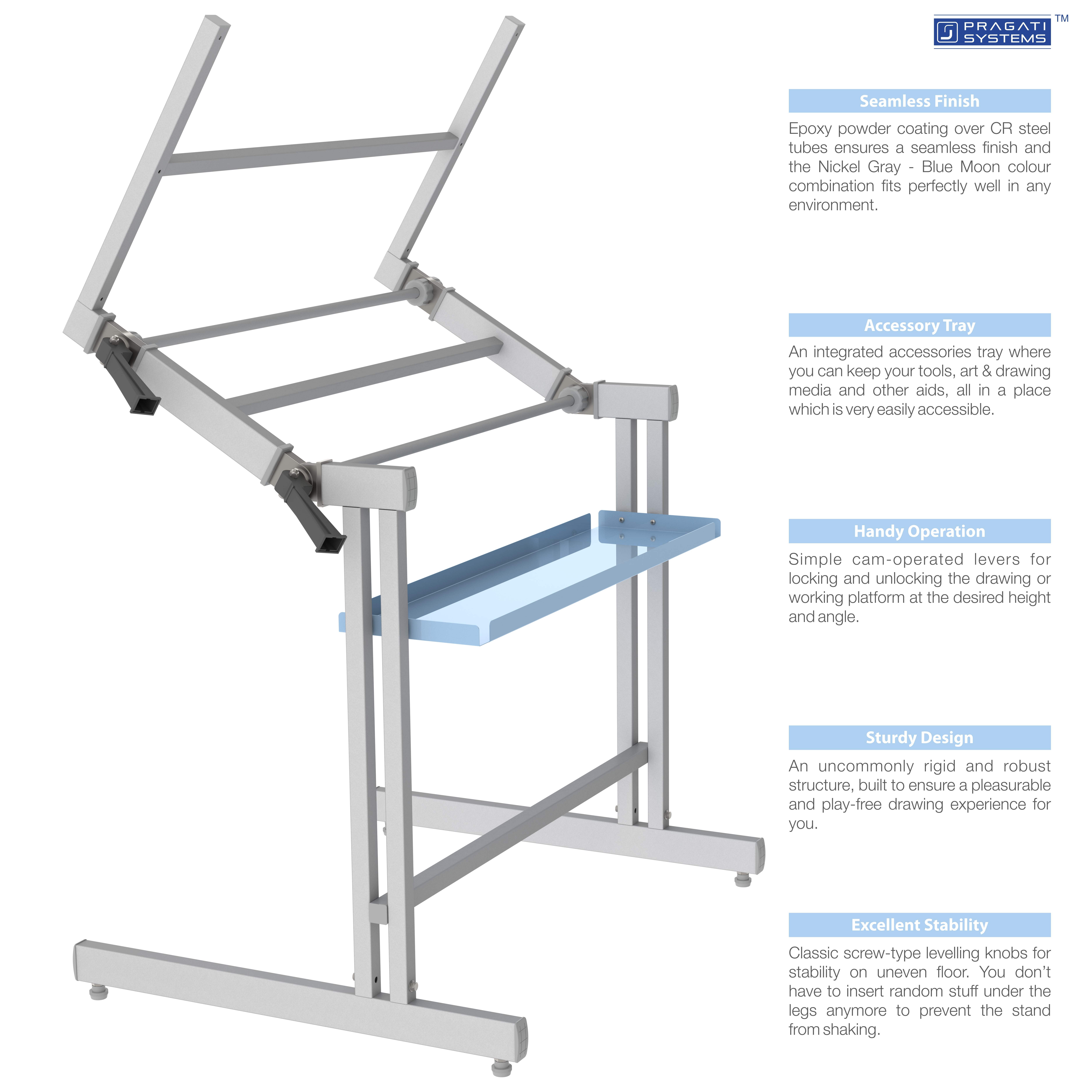 Drawing Stand (Drafting Table) Elephant Size Dst-e Stable Structure