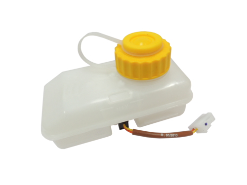 Brake Oil Container With Sensor - Plastic, 101.6x203.2mm, White & Yellow | 400-600g Weight, 10-year Working Life