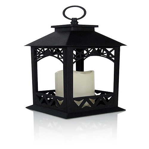 Decorative Lanterns - Metal Frame Design | Vintage Elegance, Flickering Flame Effect, Perfect for Indoor and Outdoor Use