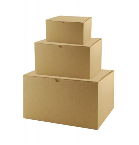 आयताकार भूरा क्राफ्ट उपहार बॉक्स