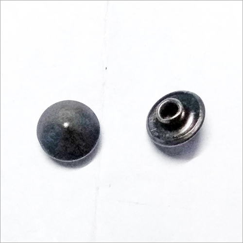 Conical Metal Button - Premium Quality, Different Sizes Available, Elegant Silver Finish