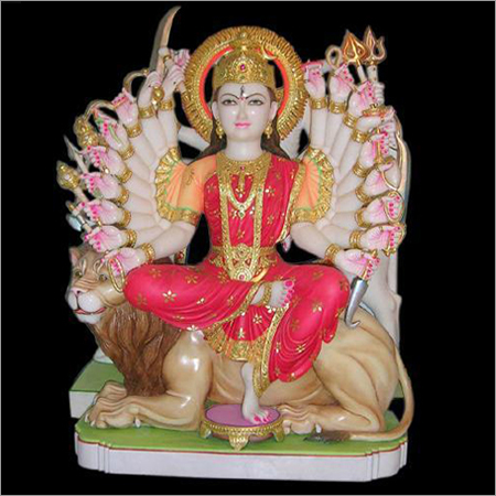 मार्बल दुर्गा माता की मूर्ति