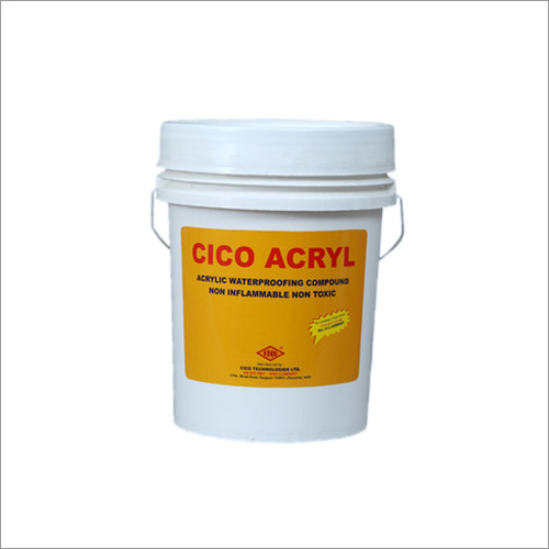 CICO Concrete Waterproofing Compound - Acrylic Polymer, White Color | Easy Application with Brush/Roller, High Bonding and Non-Toxic, Long Shelf Life