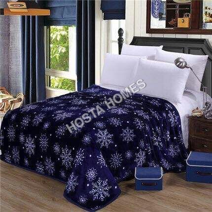 KOMFORT CREATIONS - Flannel Reversible AC Blanket 228x153 cm, Ultra Light Warmth & Vibrant Patterns for All Seasons