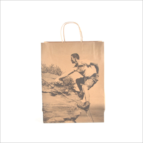 Printed Shopping Bag - Paper, Variable Size, White | Lightweight, Durable, Customizable, Eco-friendly, Twisted Handle, Full Color Print
