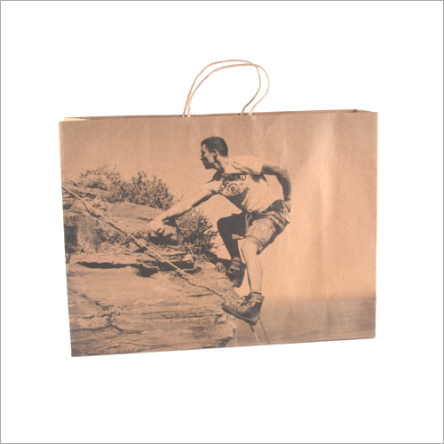 Printed Shopping Bag - Paper, Variable Size, White | Lightweight, Durable, Customizable, Eco-friendly, Twisted Handle, Full Color Print