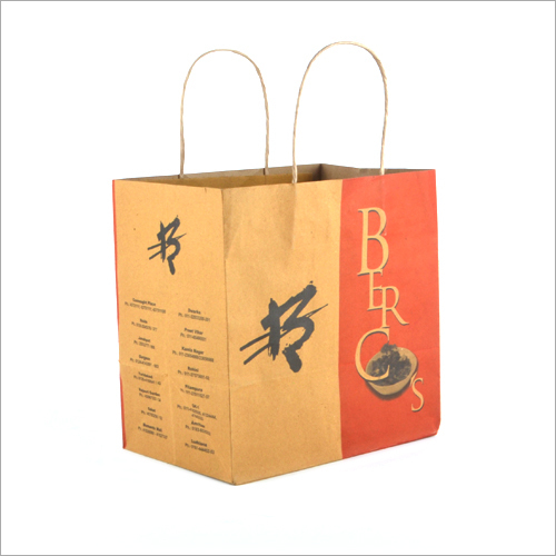 Printed Shopping Bag - Paper, Variable Size, White | Lightweight, Durable, Customizable, Eco-friendly, Twisted Handle, Full Color Print