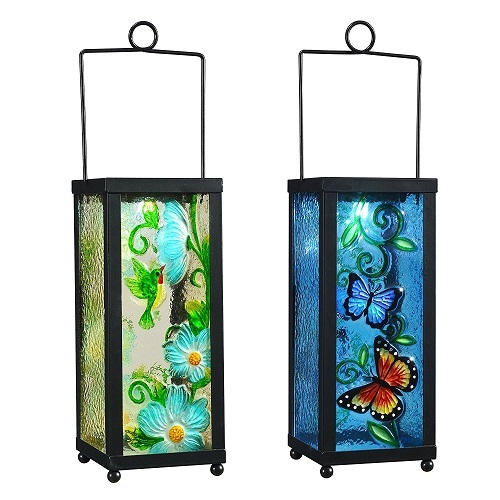 पीकटॉप - आउटडोर 2 पैक पोर्टेबल फ्यूजन ग्लास सोलर लालटेन