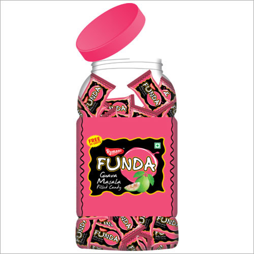 Guava Flavour Masala Filled Candy - Sugar, Spices | Pink Rectangular Candy in Jar, Child and Adult Favorite