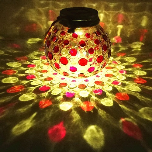 सोलर जार लिड्स लाइट, हैंगिंग ग्लास लाइट्स आउटडोर