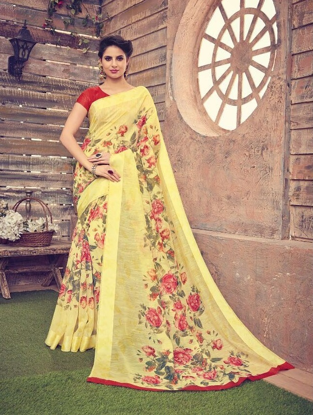 Multi Cotton Designer Saree