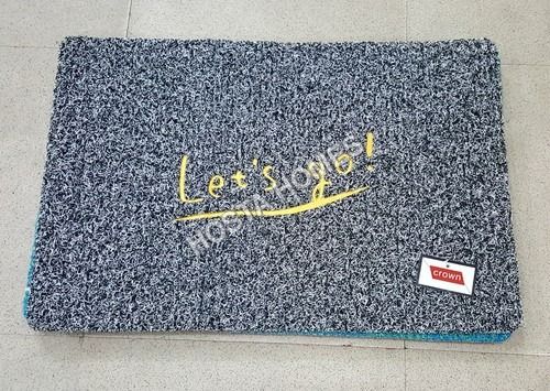 Gray Let's Go Design Fancy Pvc Rubber Door Mat