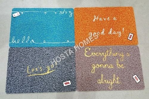 Washable Fancy Pvc Rubber Door Mat Combo Of 4