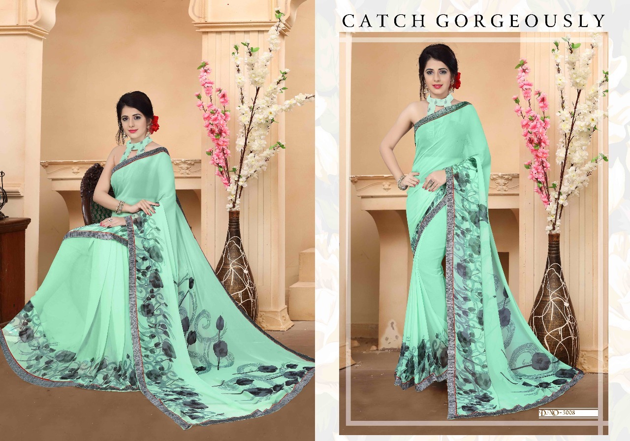 Fancy Designer Sarees - Georgette, 5.5 Meters, Brown | Comfortable Wear, Elegant Design, Intricate Embroidery, Stylish Look, Soft Fabric