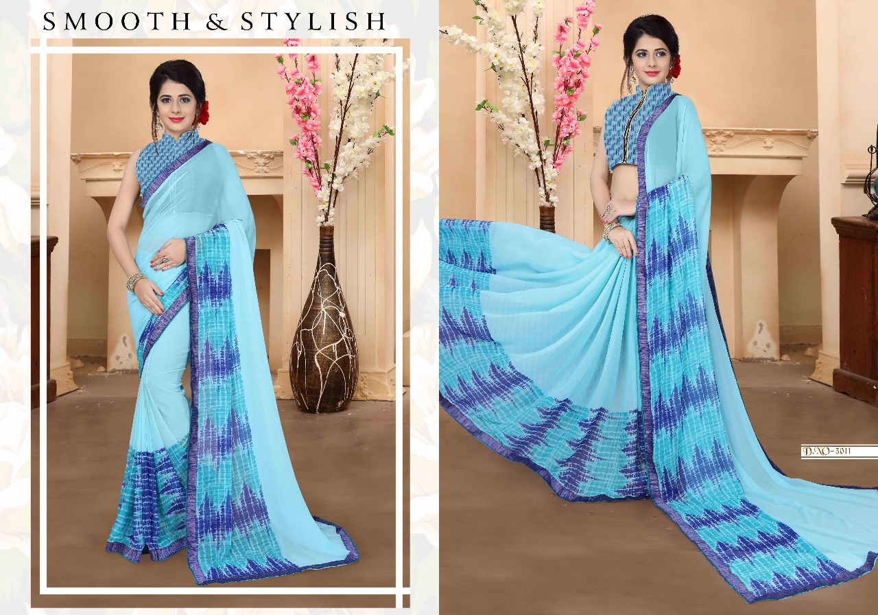 Fancy Designer Sarees - Georgette, 5.5 Meters, Brown | Comfortable Wear, Elegant Design, Intricate Embroidery, Stylish Look, Soft Fabric