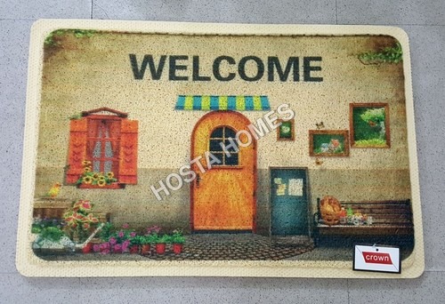 वेलकम प्रिंट पीवीसी मैट बैक मटेरियल: रबर TPR