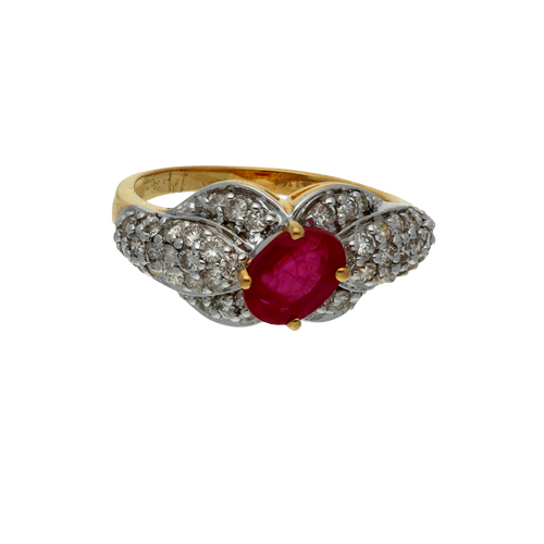 Diamond Ladies Ring Diamond Carat Weight: 0.68 Carat