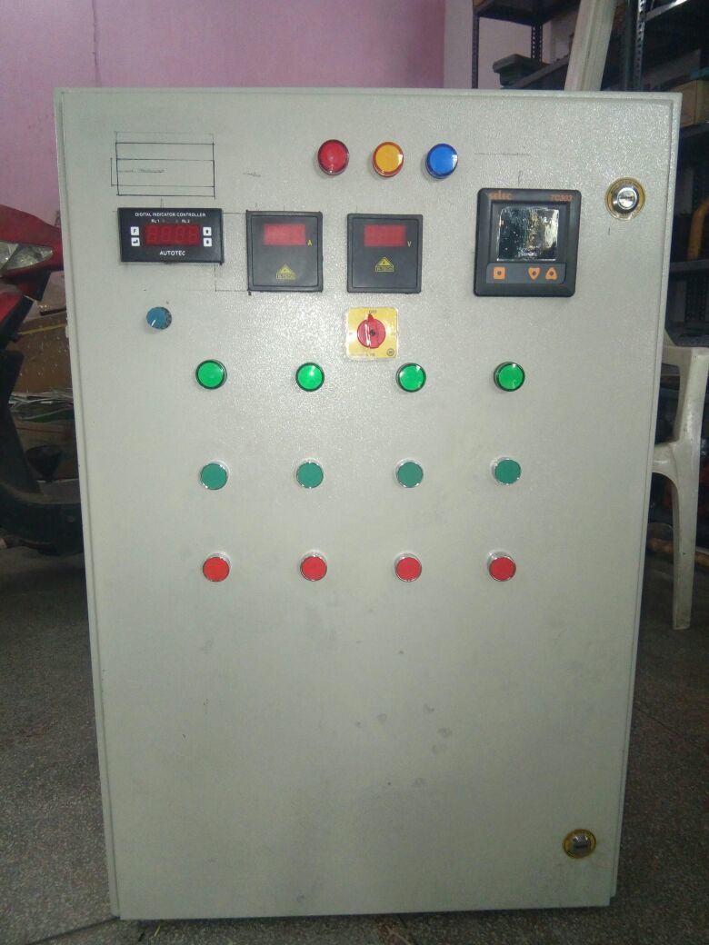 Control Panel Cabinet - Sheet Steel, 600x400x200 Mm, 480v, Ip65, 8 Circuits | Industrial Automation And Process Control, 25 Kg Weight