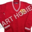 School Sweater - 100% Acrylic, Multiple Sizes | Red Color, V-Neck, Regular Fit, Ribbed Cuffs, Warmth Comfort, Durable Fabric, Easy Care, Classic Style, School Logo