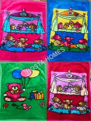 Cartoon Print Super Soft Baby Blanket Combo Of 4(36*54)Inch Age Group: Children