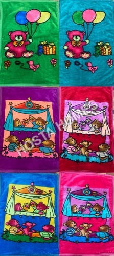 Super Duper Cartoon Printed Super Soft Baby Mink Blanket Combo Set Of 6 (36*54)Inch Age Group: Children