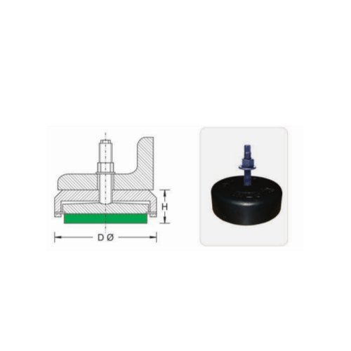 Screw Support Mounts - Dynemech DLC Series, M12 & M16 Load Models Up to 3200 KG/PC, Vibration Dampers for Machine Stability & Attenuation