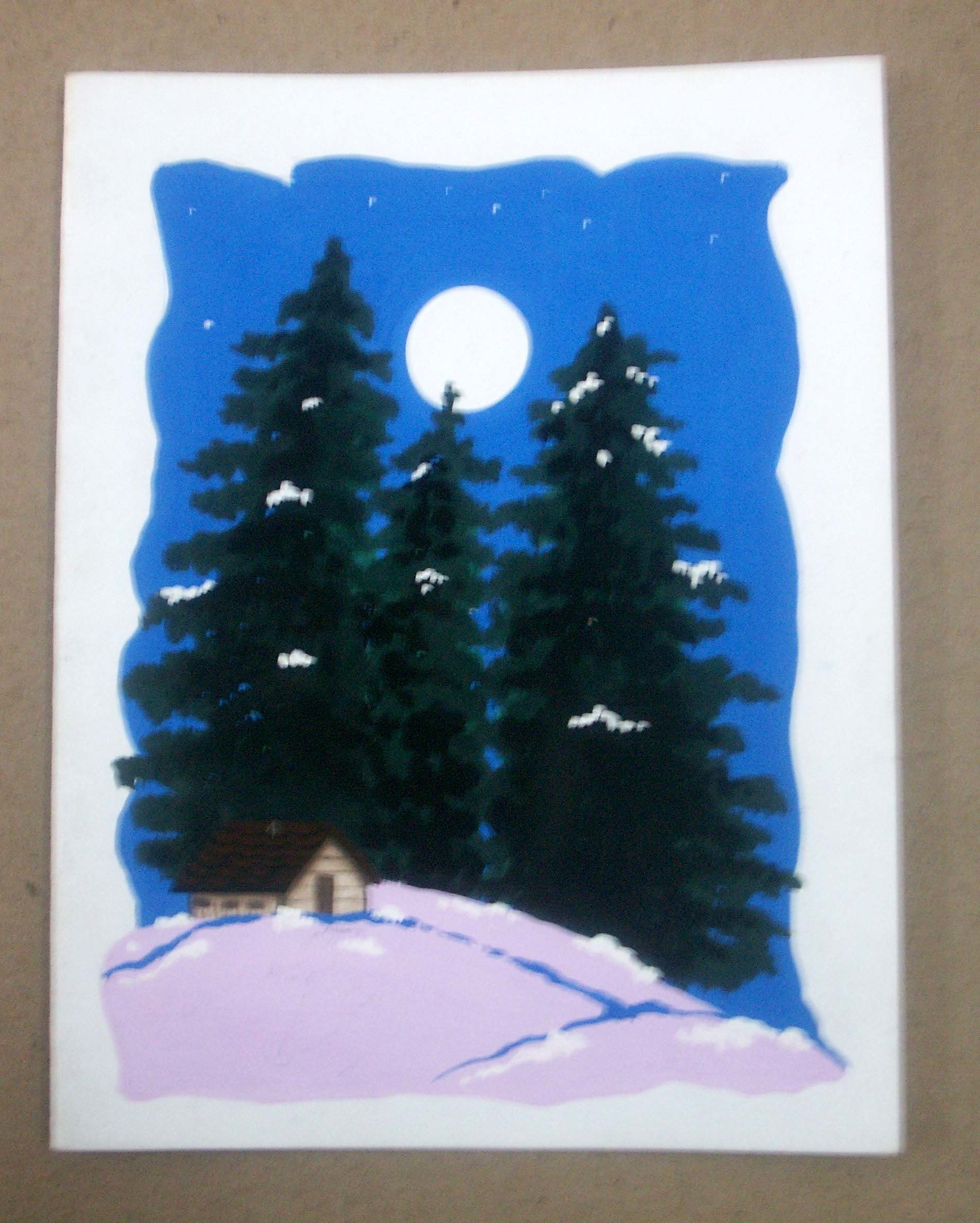Christmas Cards #3 - Cardstock 5x7 Inches Brown, Matte Finish | Handmade, Unique Designs, Custom Sizes, Envelope Packaging
