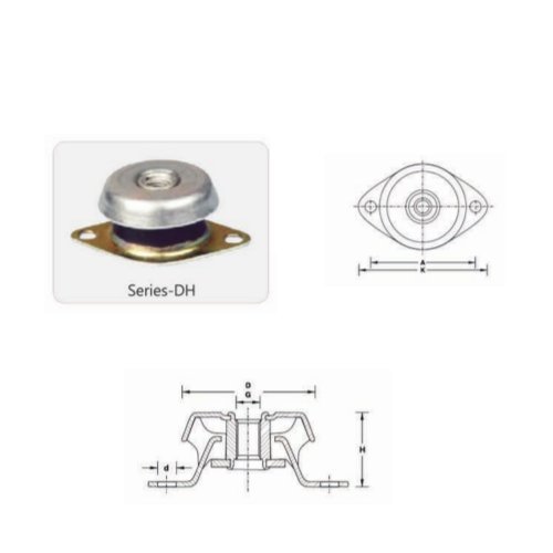Anti Vibration - Steel Body, Load Range: 40-130 Kgs | Shock Proof Device Up to 4.5g, Domed Cover for Oil Resistance, Ideal for Marine Use