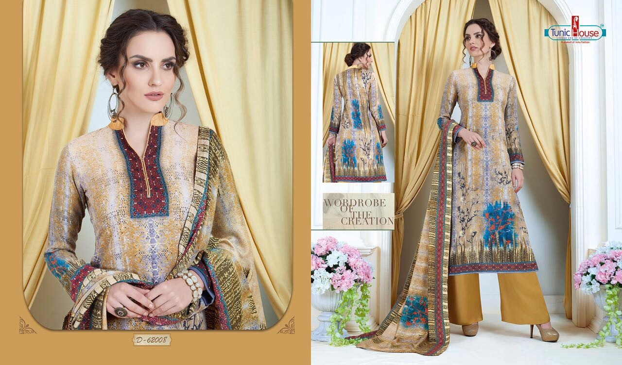 Salwar Kameez - Woolen Fabric, Customized Size, All Colors | Full Sleeves, Printed Pattern, Dry Cleaning & Washable, Ideal For Winter