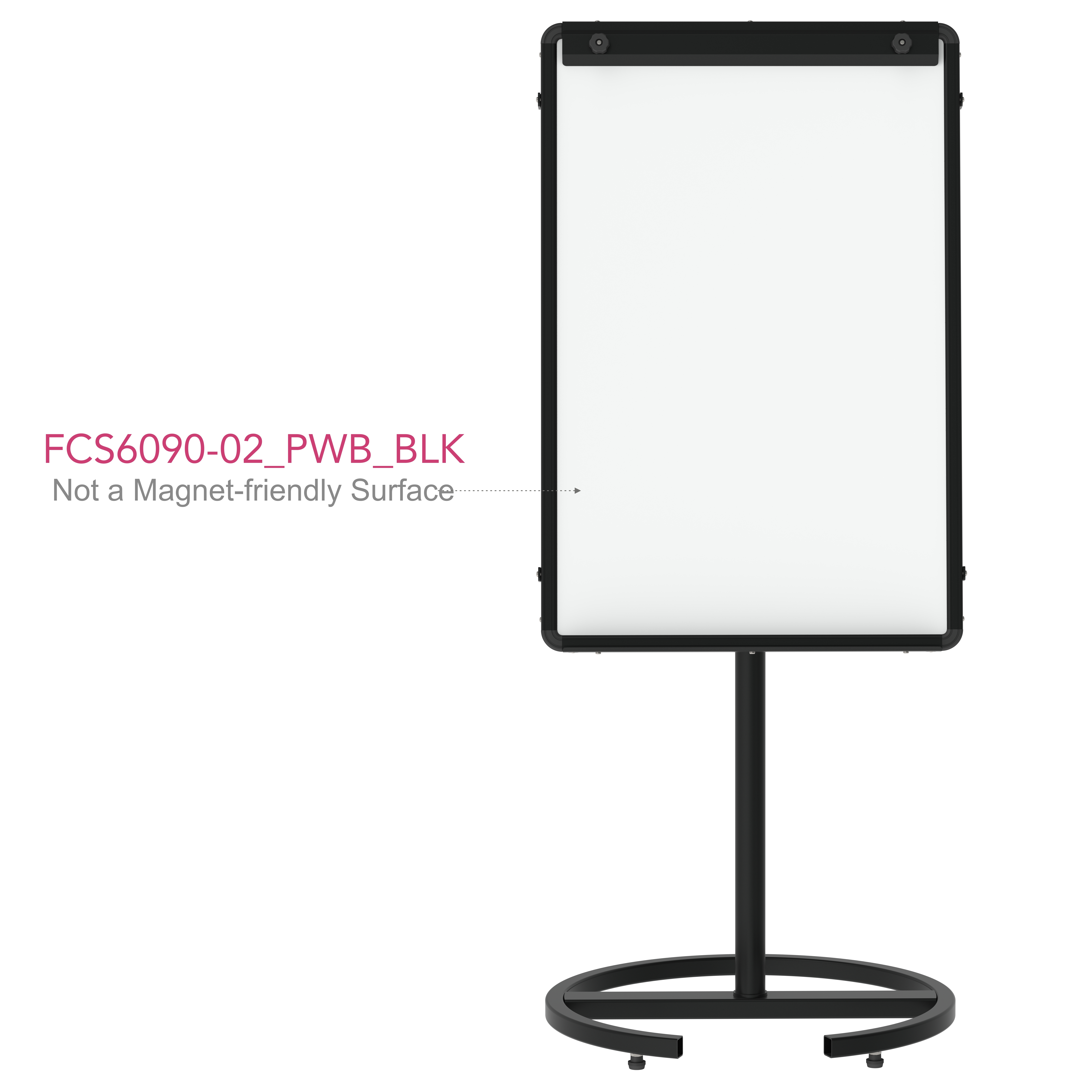Jet Black With Black Frame Or Cool Grey With Silver Frame Portable Melamine Whiteboard Presentation Stand
