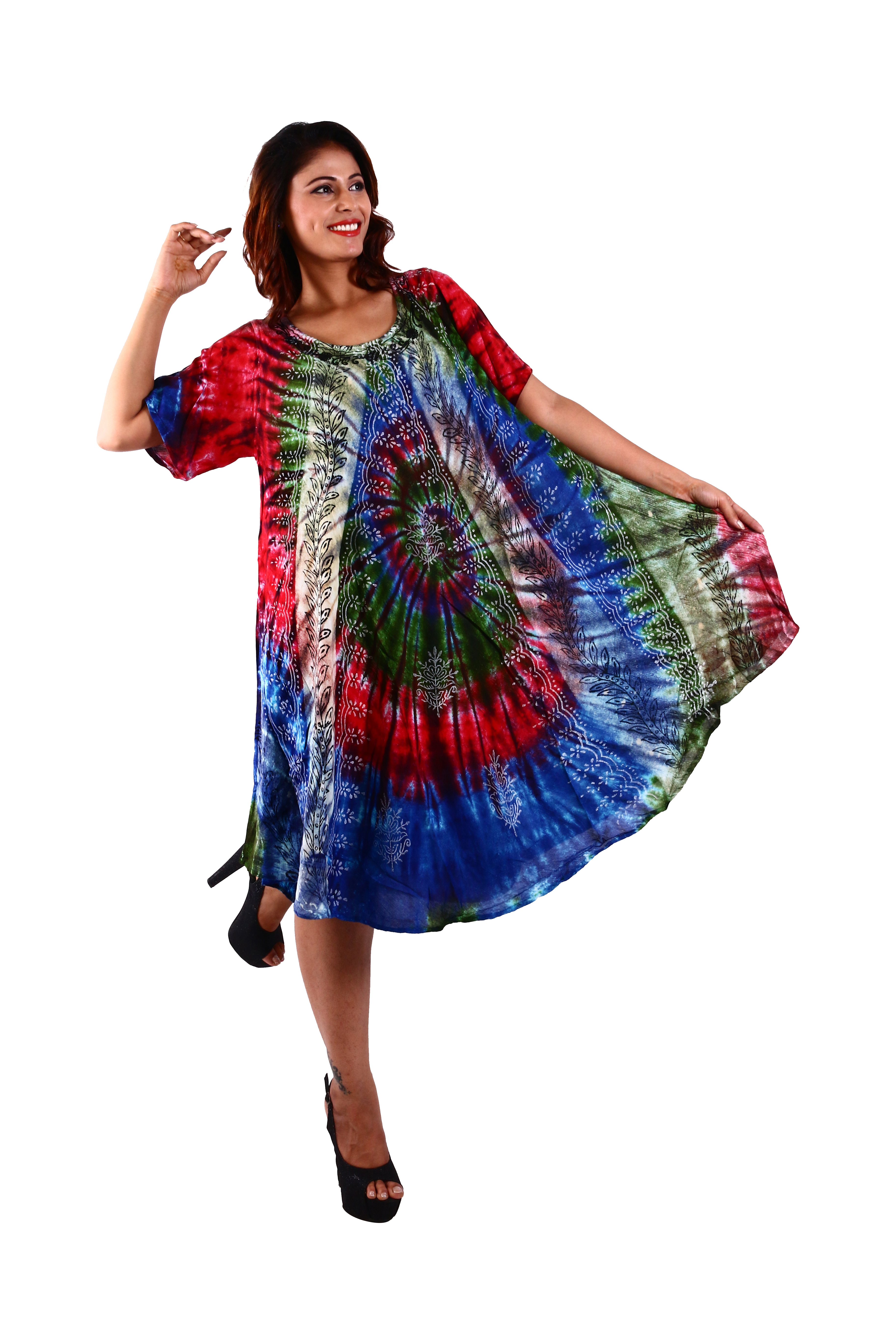 Multicolor Rayon Dress