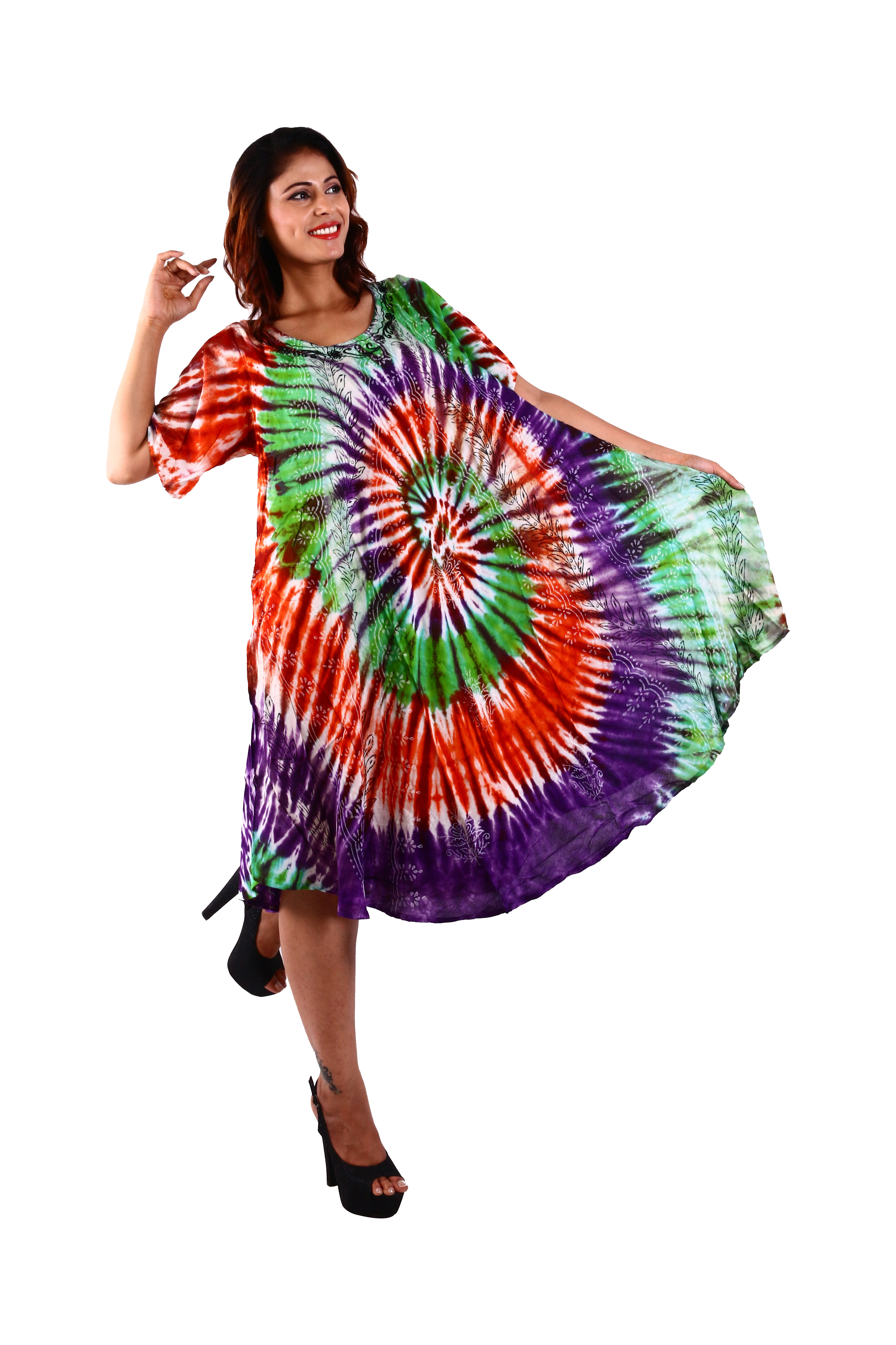 Multicolor Rayon Dress