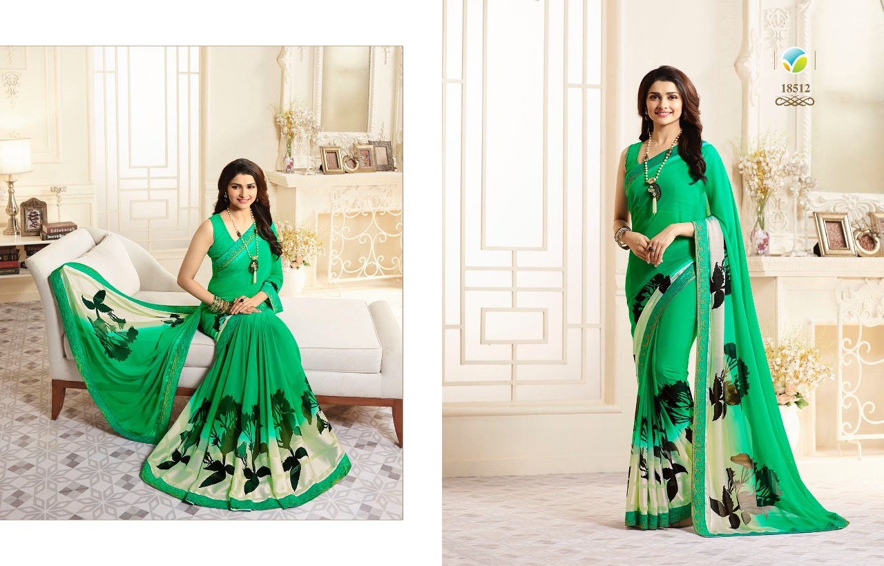Multi Color Faux Georgette Saree