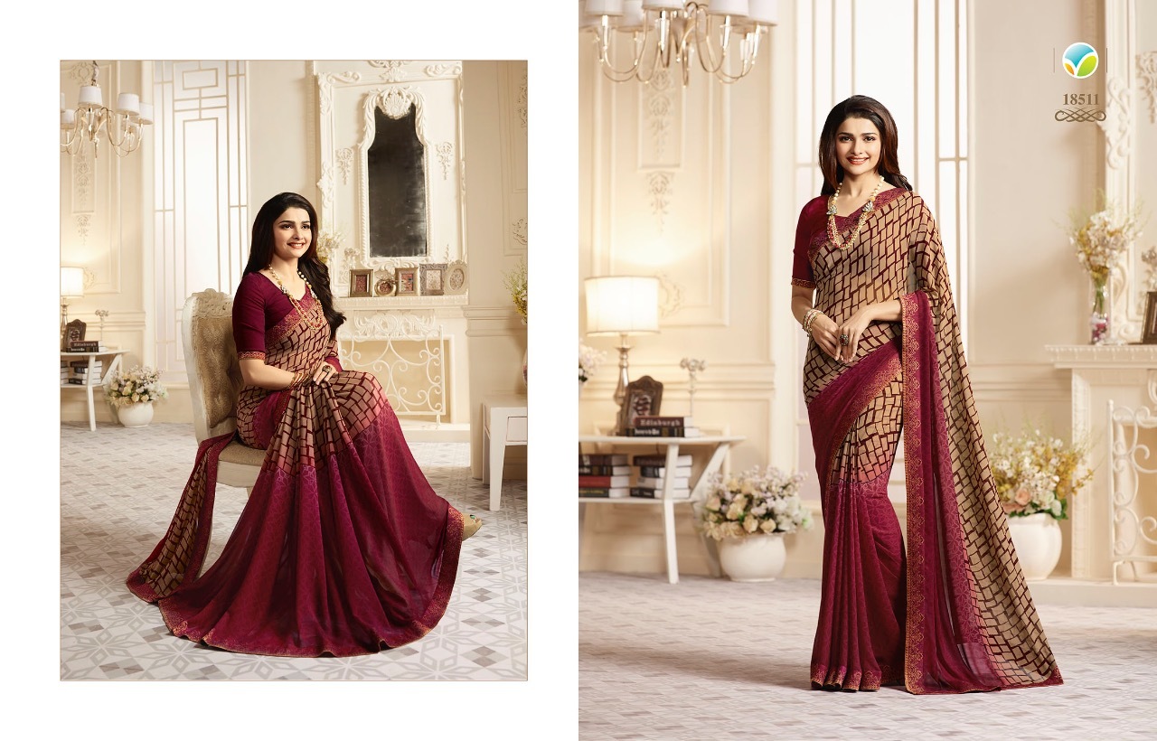 Multi Color Faux Georgette Saree